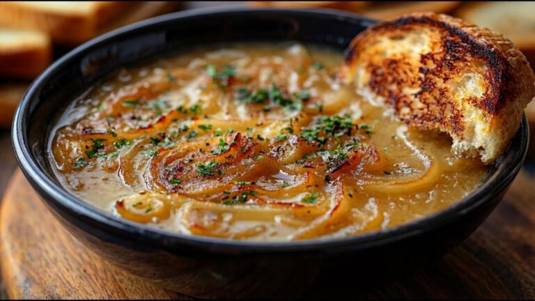 Diese einfache Zwiebelsuppe verwandelt kalte Tage in ein genussvolles Geschmackserlebnis…