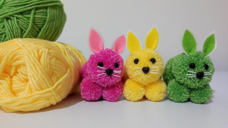 Dieser einfache Trick verwandelt Wolle in süße Pompon-Häschen … so kreativ und
