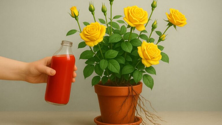 Mit nur 1 Flasche alle Rosenzweige bis morgen verwurzelt und blühend!