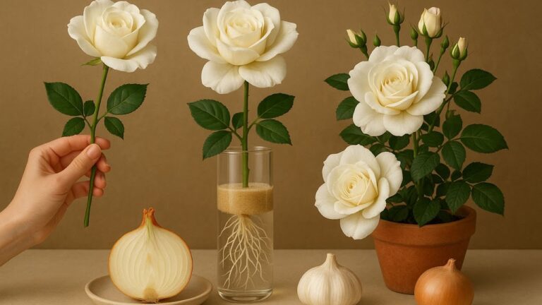 Mit nur 1 Tasse dieser Mischung blühen deine Rosenschnitte bis morgen!