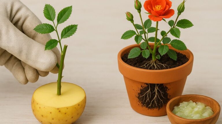 100 Wurzeln aus einem Rosenast: So gelingt das Pflanzen im Kartoffel-Trick!