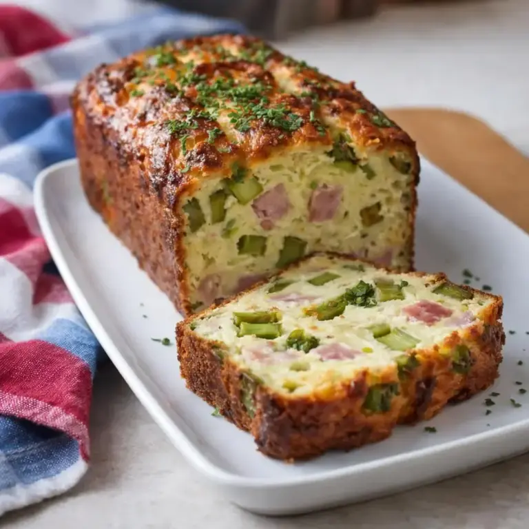 Herzhafter Spargelkuchen mit Schinken und Cheddar backen