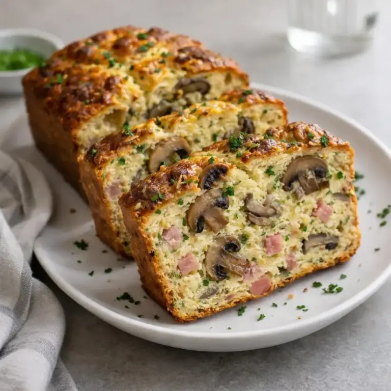 Herzhafter Kuchen mit Schinken, Champignons und Cheddar – so gelingt’s!