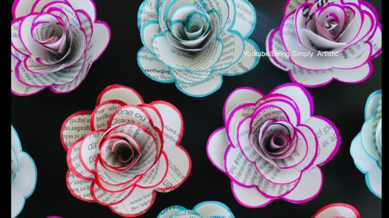 10 einfache Schritte für eine zauberhafte Zeitungrose – DIY Papercraft Idee entdecken!