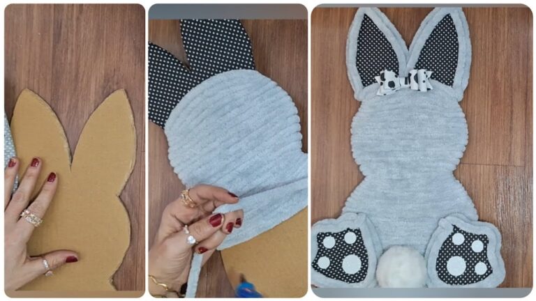 5 einfache Schritte, um deine eigene süße Hasenteppichmatte zu kreieren! 🐰✨