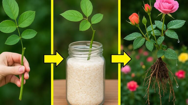 10 Schritte für 1000 Rosenwurzeln aus Schnittlingen in Reiswasser!