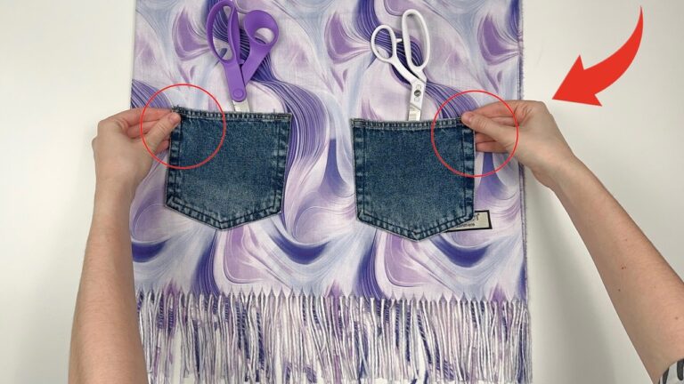 2 geniale Ideen: So nähst du Taschen an deinen Schal und trägst ihn stylisch!