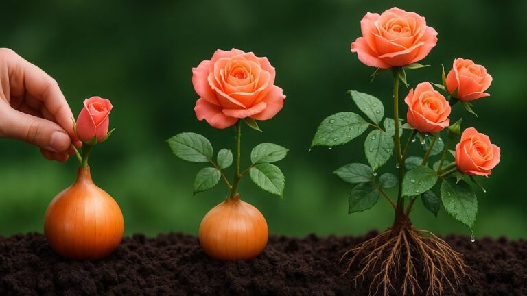 10 einfache Schritte: Rosen und Zwiebeln kombinieren für wahres Pflanzenwunder!