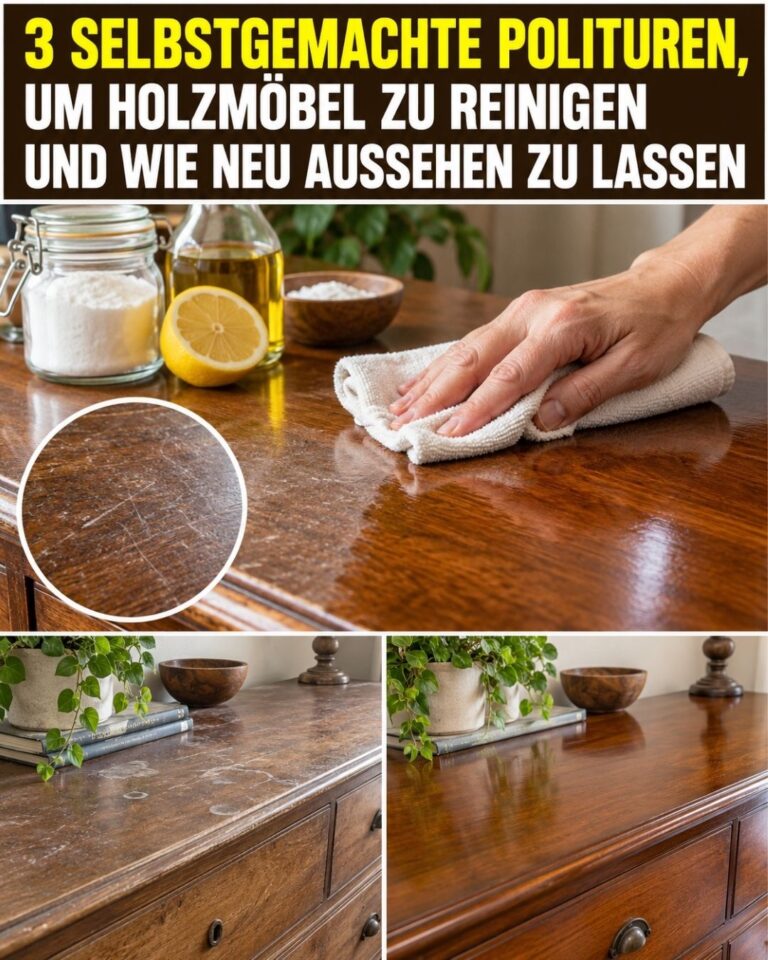 3 selbstgemachte Polituren, um Holzmöbel zu reinigen und wie neu aussehen zu lassen