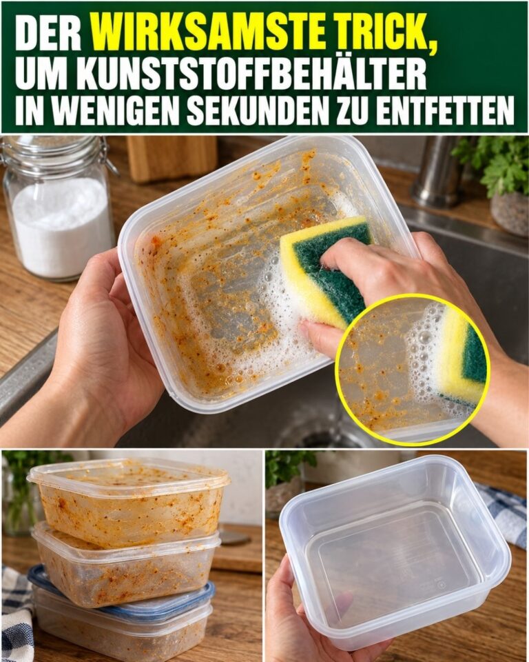Der wirksamste Trick, um Kunststoffbehälter in wenigen Sekunden zu entfetten