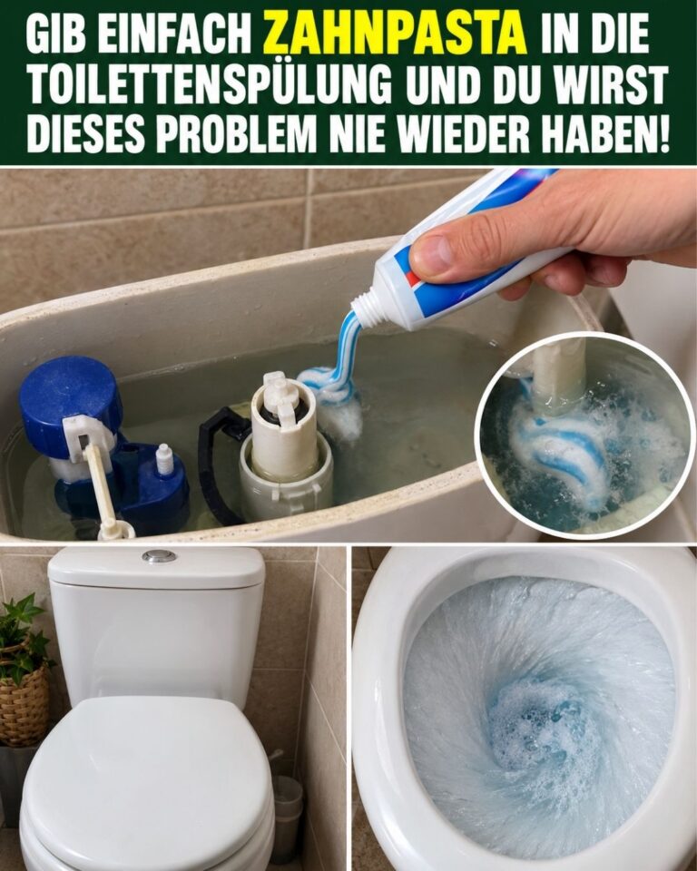 Gib einfach ZAHNPASTA in die TOILETTENSPÜLUNG und du wirst dieses Problem nie wieder haben!