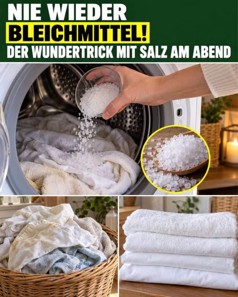 Nie wieder Bleichmittel! Der Wundertrick mit Salz am Abend
