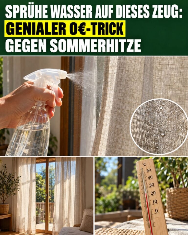 Sprühe Wasser auf dieses Zeug: Genialer 0€-Trick gegen Sommerhitze