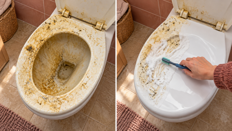 Gelbe Spuren in der Toilette: der Tipp für ein saubereres Aussehen